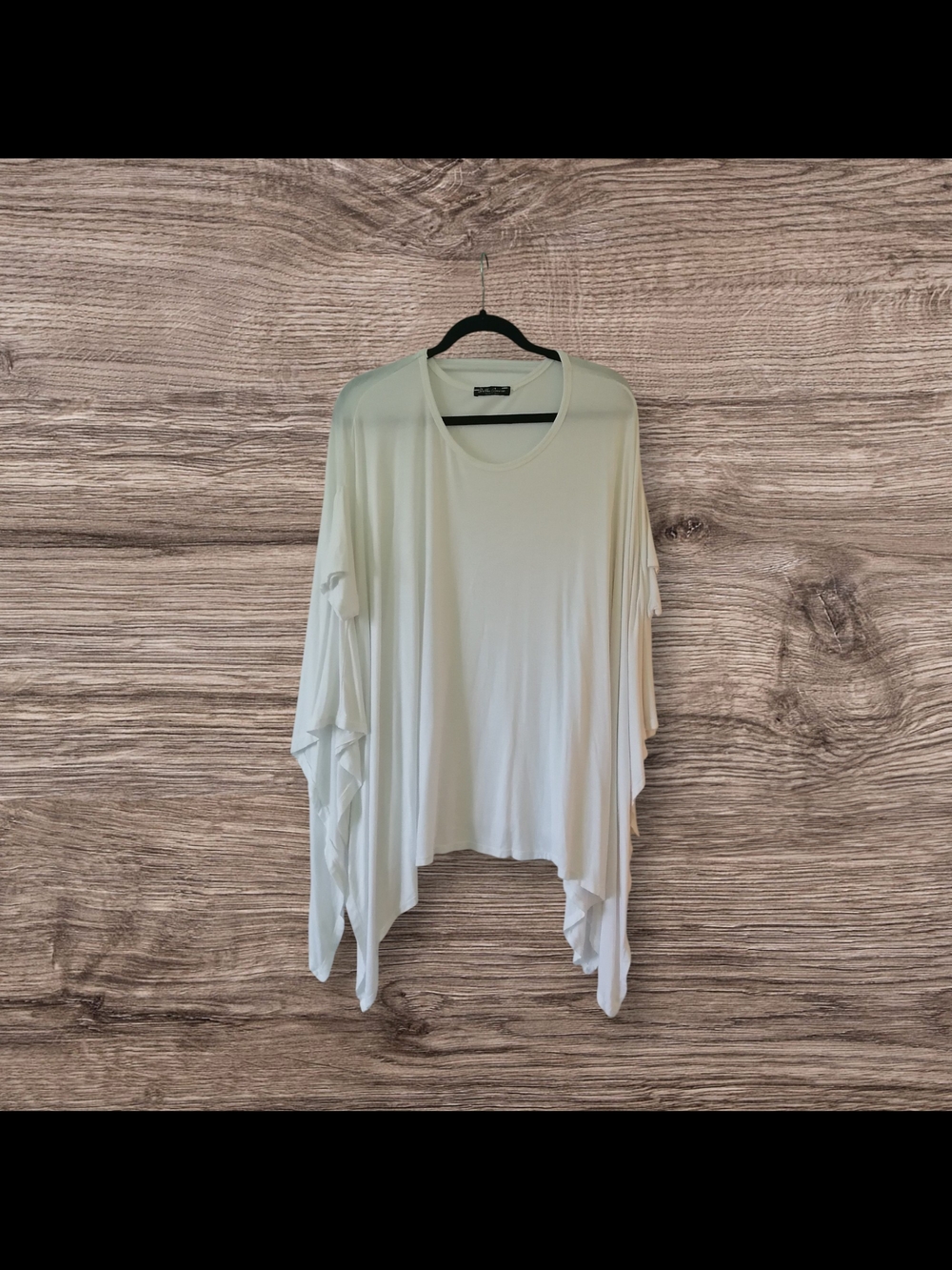 Bella Amore Cream Asymmetrical Draped Tunic